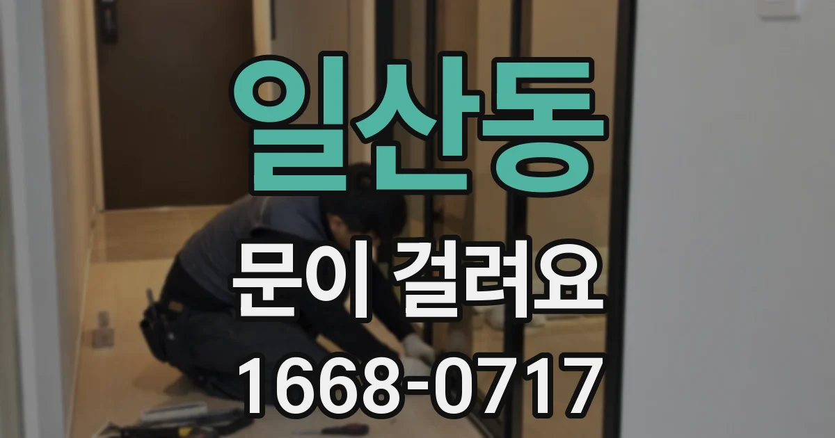 일산동 문이 걸려요