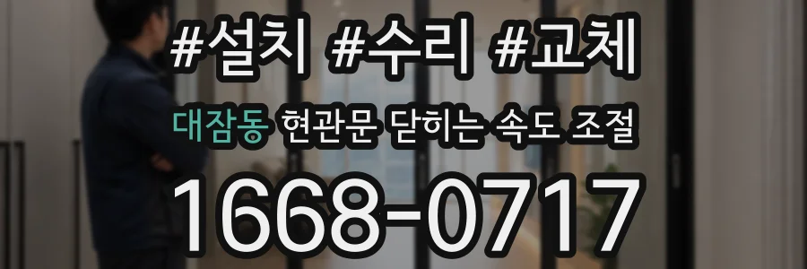 대잠동 현관문 닫히는 속도 조절