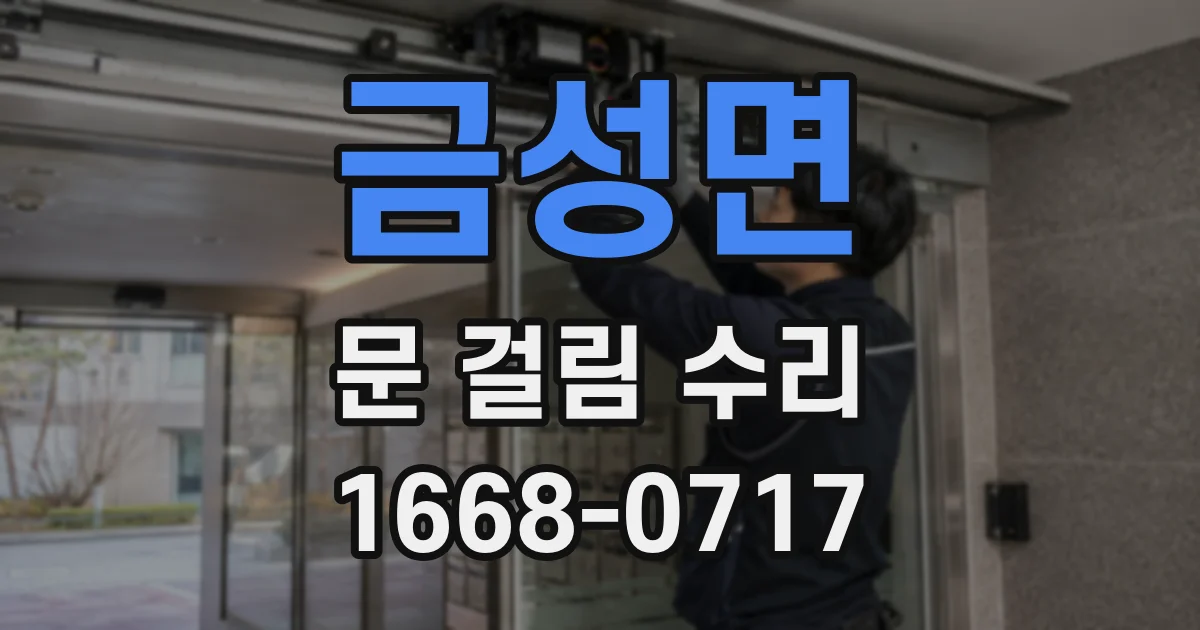 금성면 문 걸림 수리