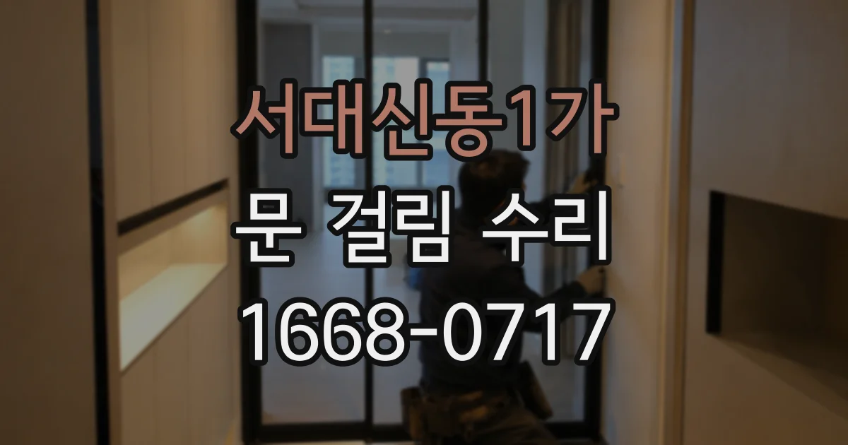 서대신동1가 문 걸림 수리
