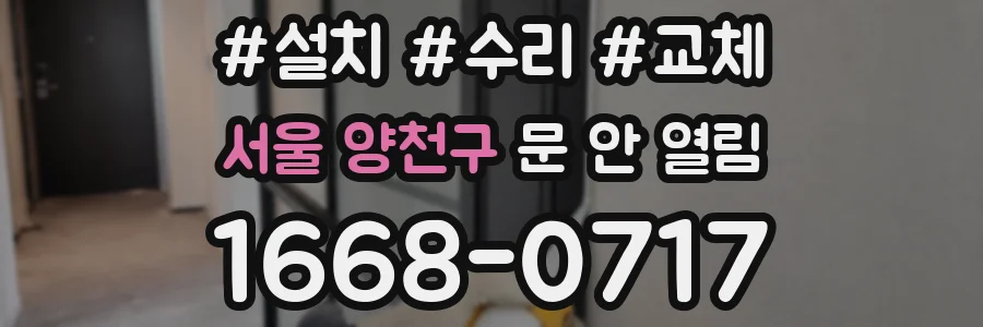 서울 양천구 문 안 열림