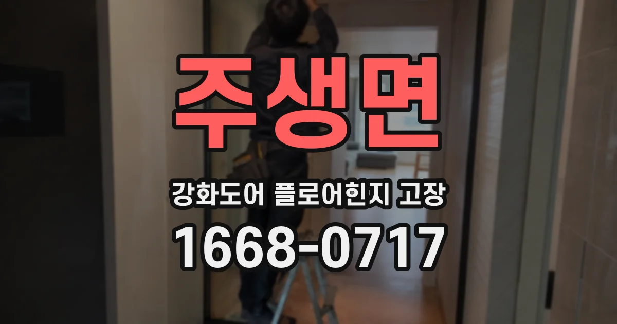 주생면 강화도어 플로어힌지 고장