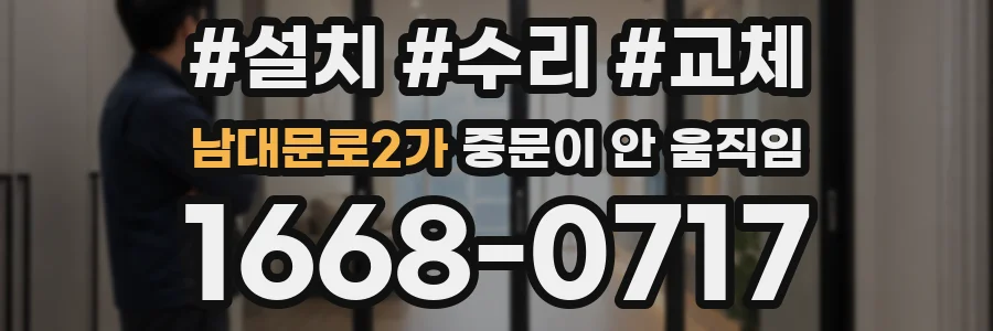 남대문로2가 중문이 안 움직임
