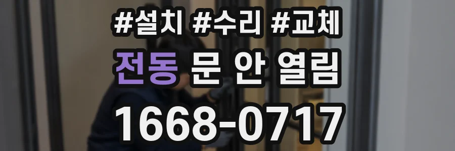 전동 문 안 열림