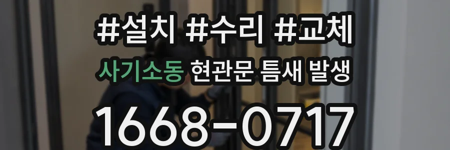 사기소동 현관문 틈새 발생