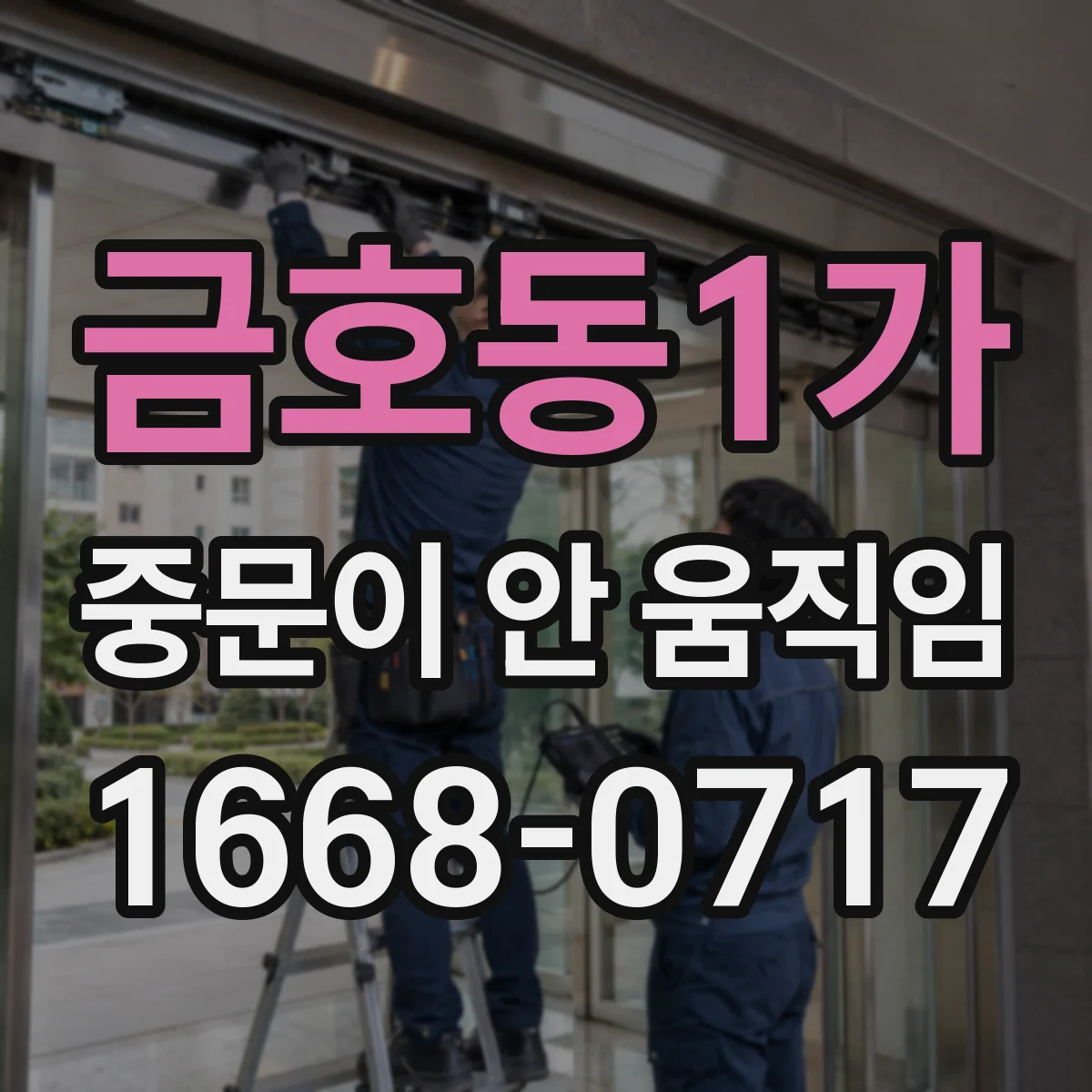 금호동1가 중문이 안 움직임
