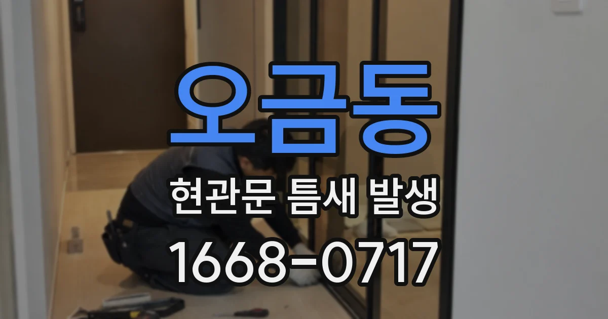 오금동 현관문 틈새 발생