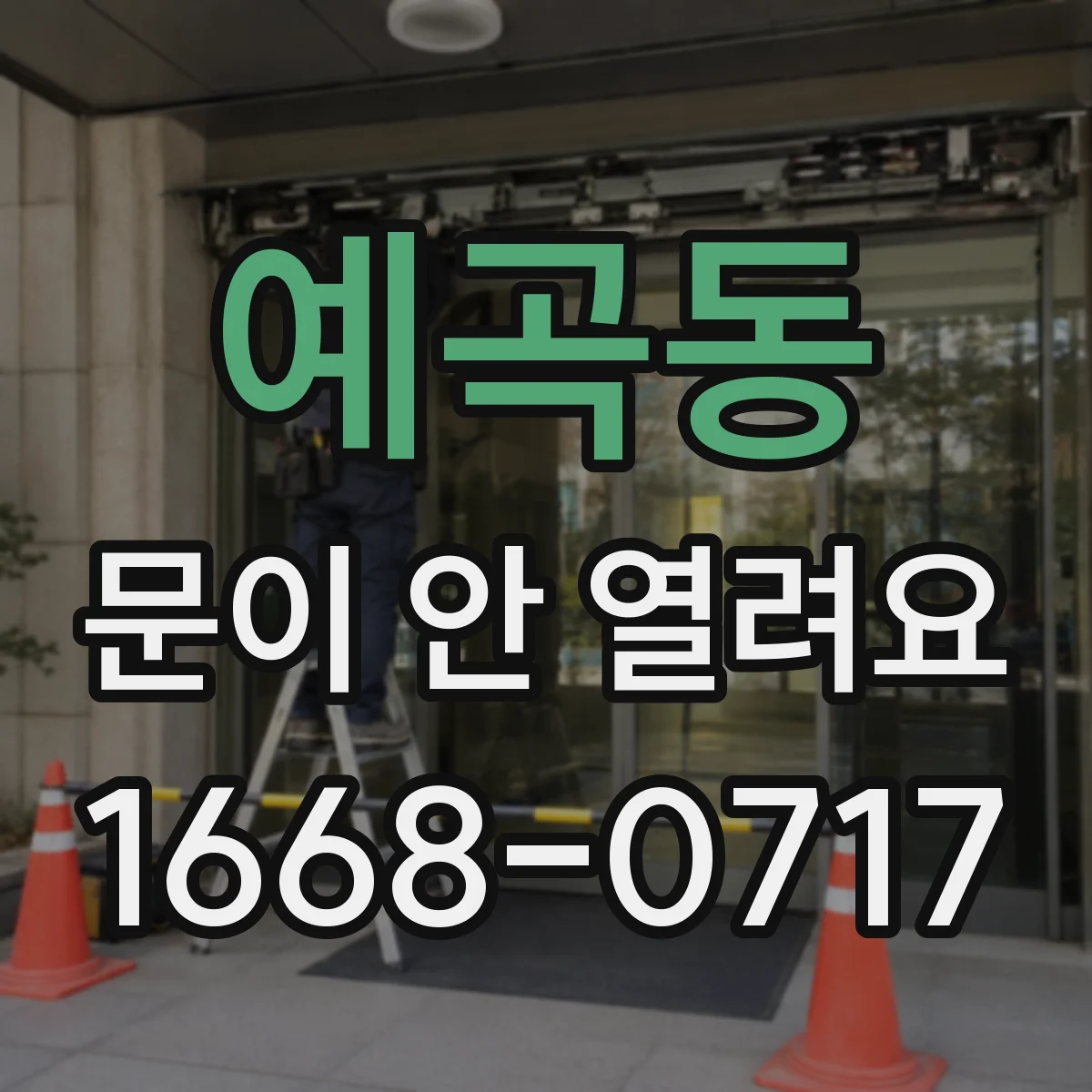 예곡동 문이 안 열려요