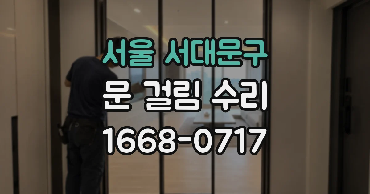 서울 서대문구 문 걸림 수리