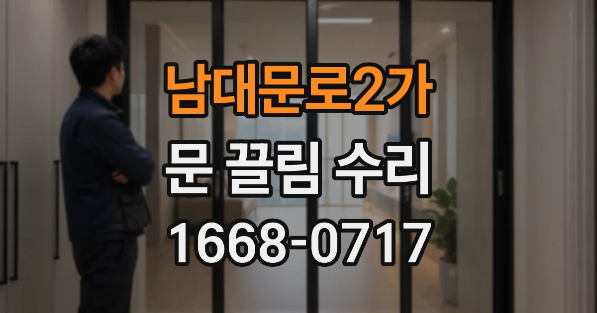 남대문로2가 문 끌림 수리