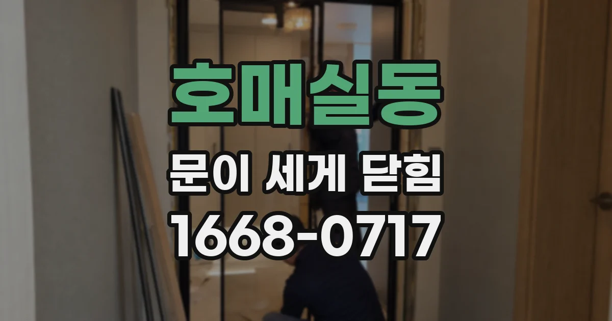 호매실동 문이 세게 닫힘