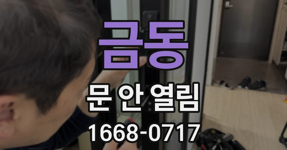 금동 문 안 열림