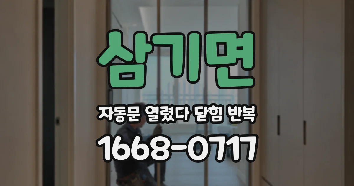 삼기면 자동문 열렸다 닫힘 반복 현상은 문이 열리자마자 다시 닫히거나, 한 번 멈춘 뒤 재가동되며 반복되는 경우가 많습니다.