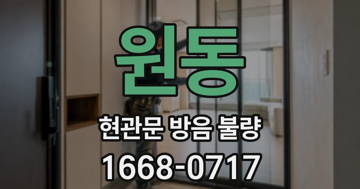원동 현관문 방음 불량