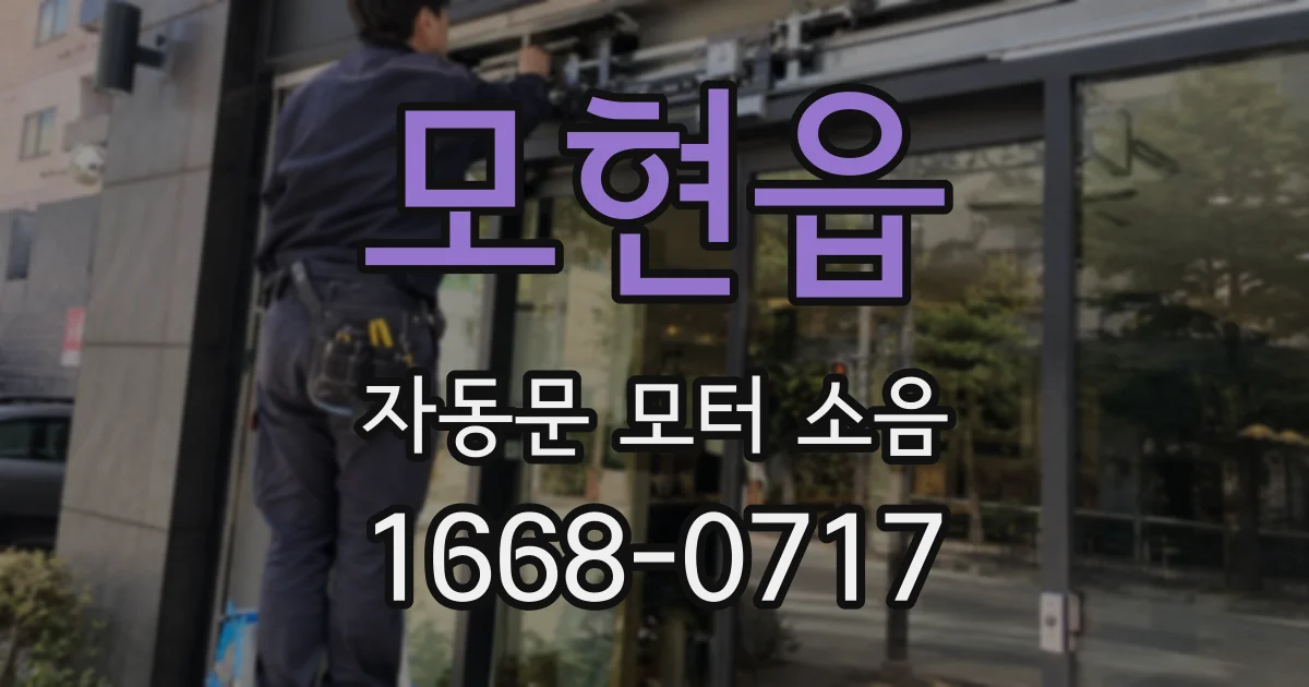 모현읍 자동문 모터 소음