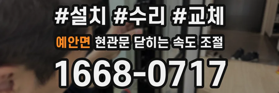 예안면 현관문 닫히는 속도 조절