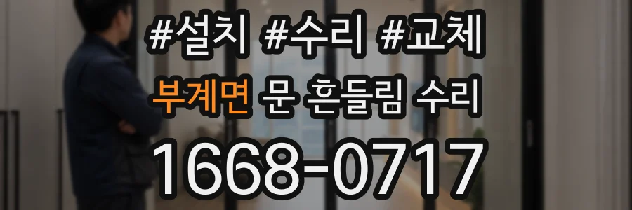 부계면 문 흔들림 수리