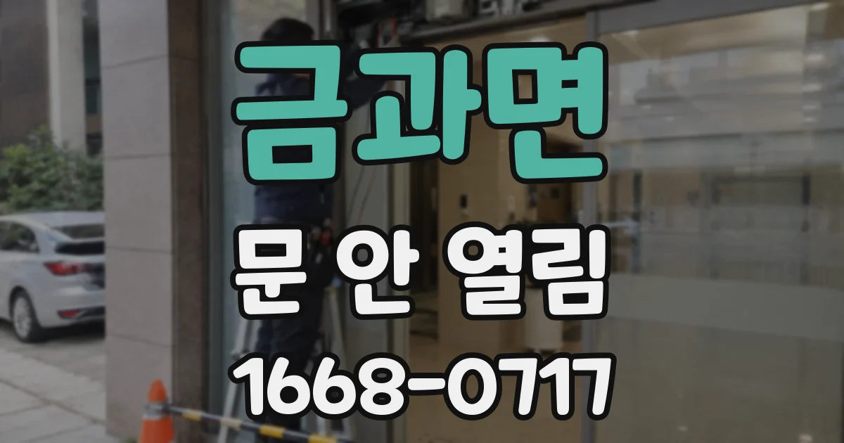 금과면 문 안 열림