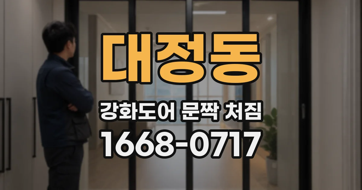 대정동 강화도어 문짝 처짐