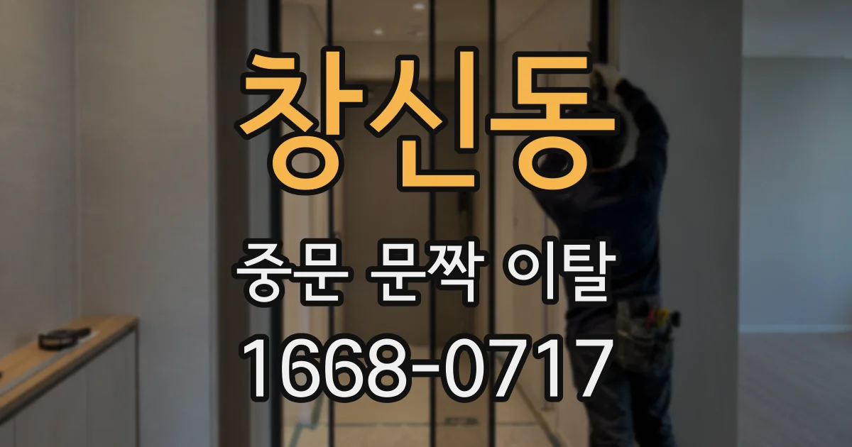 창신동 중문 문짝 이탈