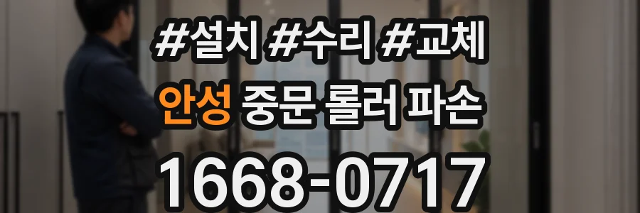 안성 중문 롤러 파손