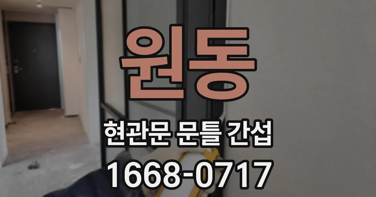 원동 현관문 문틀 간섭