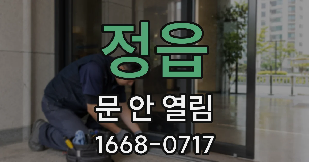 정읍 문 안 열림
