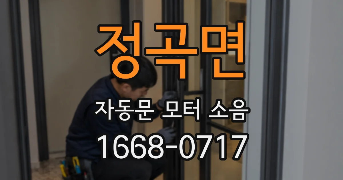 정곡면 자동문 모터 소음
