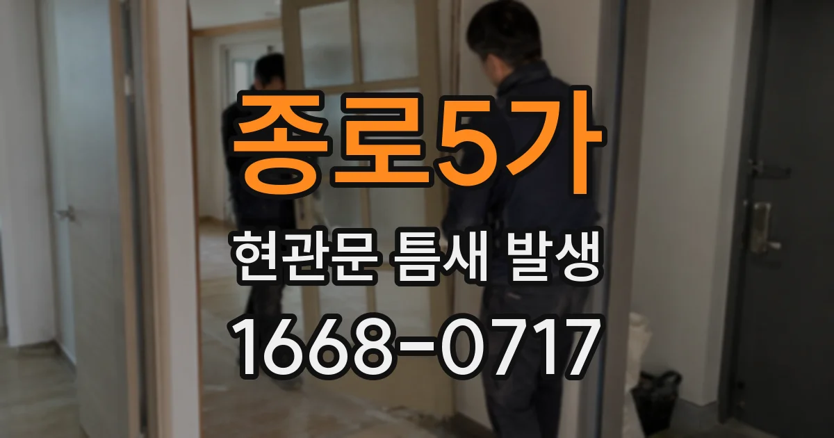종로5가 현관문 틈새 발생