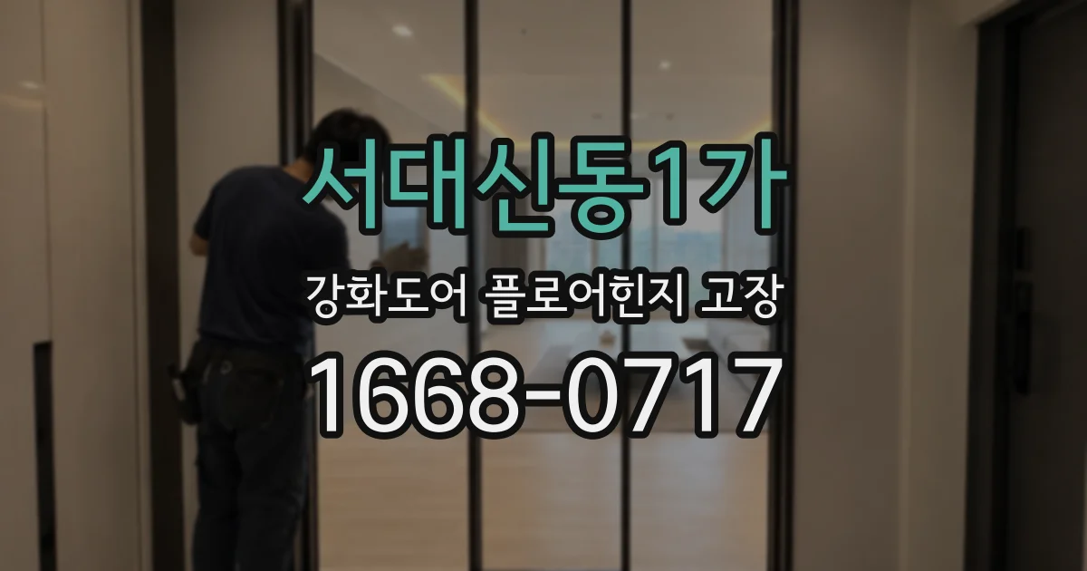 서대신동1가 강화도어 플로어힌지 고장