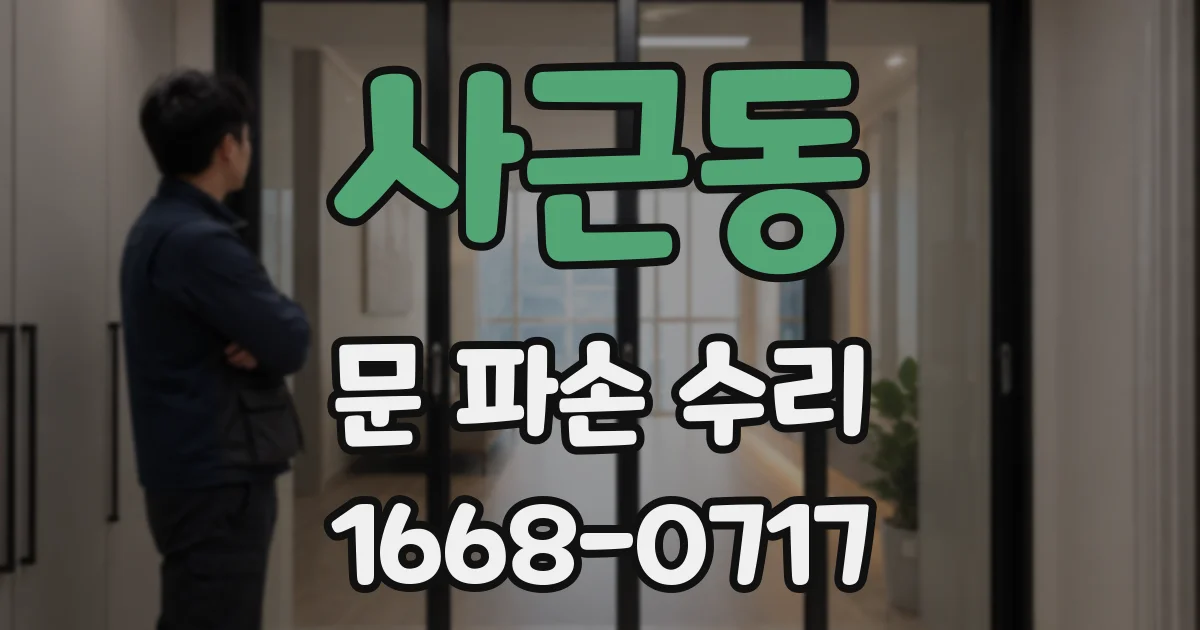 사근동 문 파손 수리