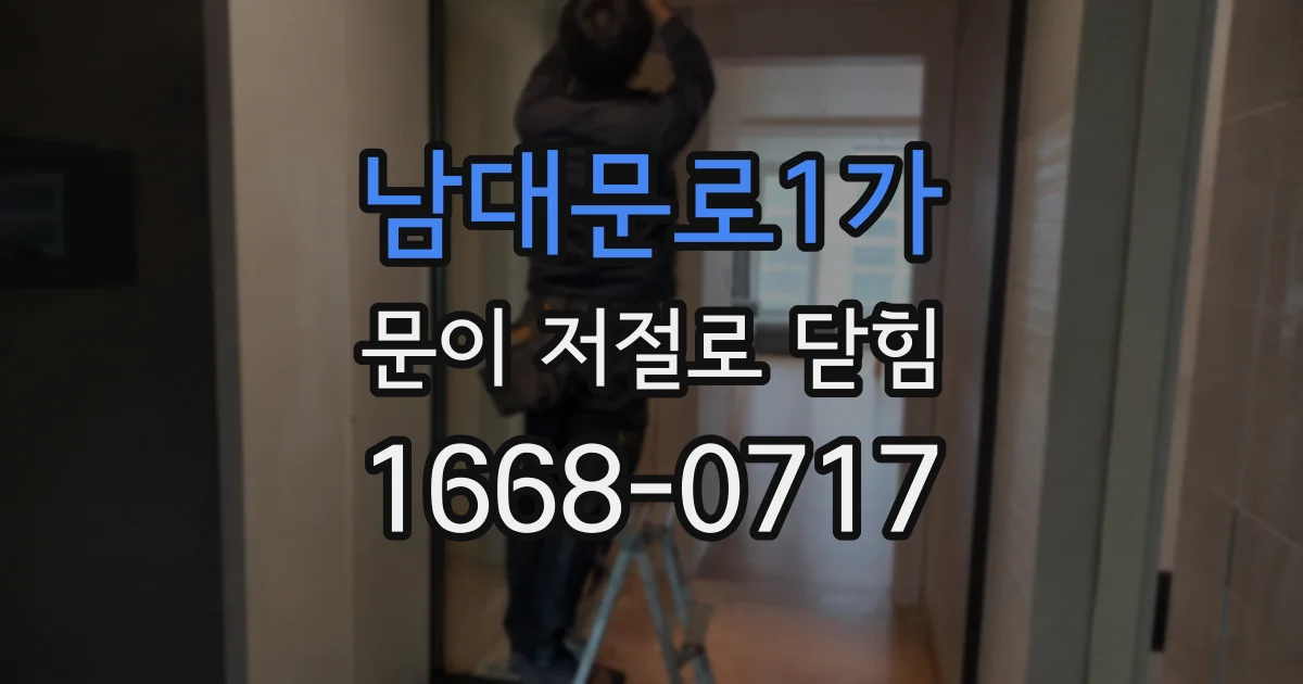 남대문로1가 문이 저절로 닫힘