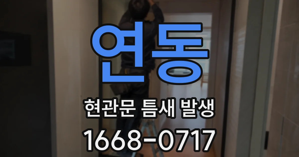 연동 현관문 틈새 발생