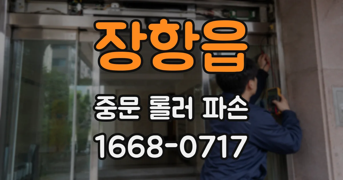 장항읍 중문 롤러 파손