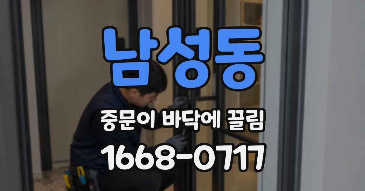 남성동 중문이 바닥에 끌림