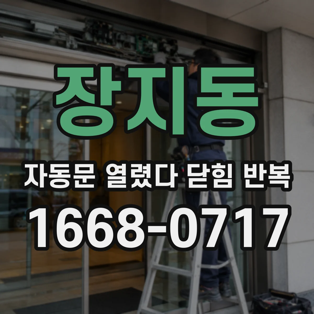 장지동 자동문 열렸다 닫힘 반복