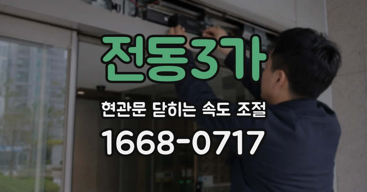 전동3가 현관문 닫히는 속도 조절
