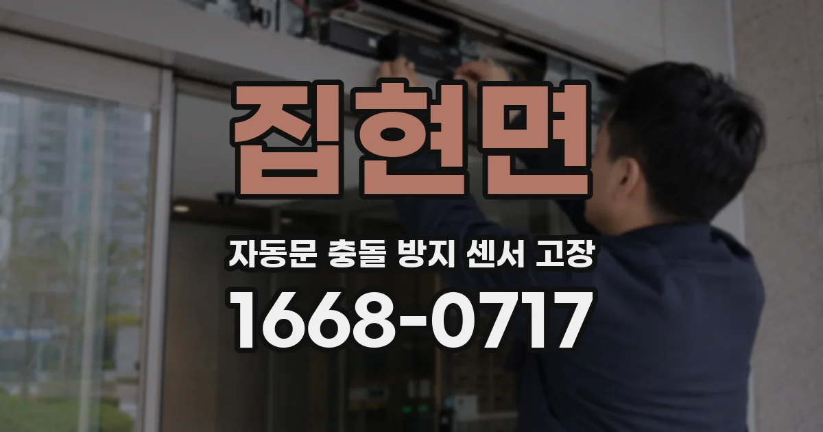 집현면 자동문 충돌 방지 센서 고장