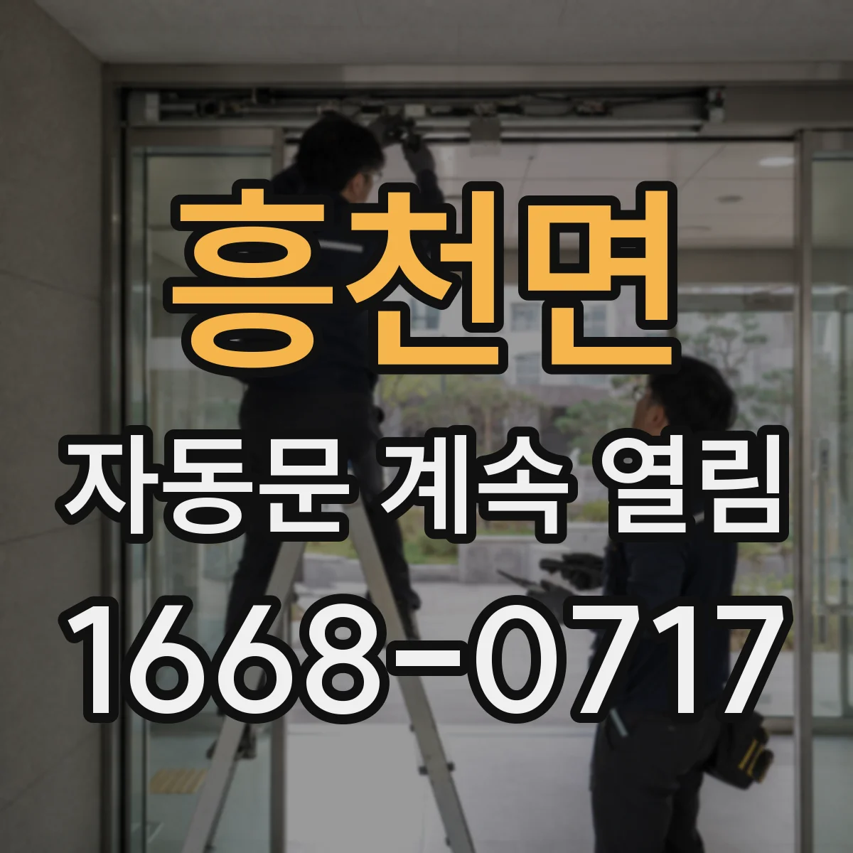 흥천면 자동문 계속 열림