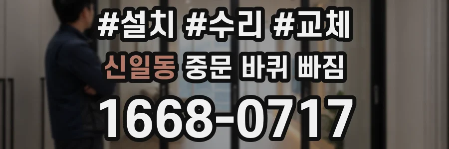 신일동 중문 바퀴 빠짐