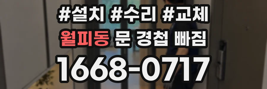 월피동 문 경첩 빠짐
