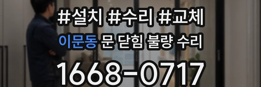 이문동 문 닫힘 불량 수리