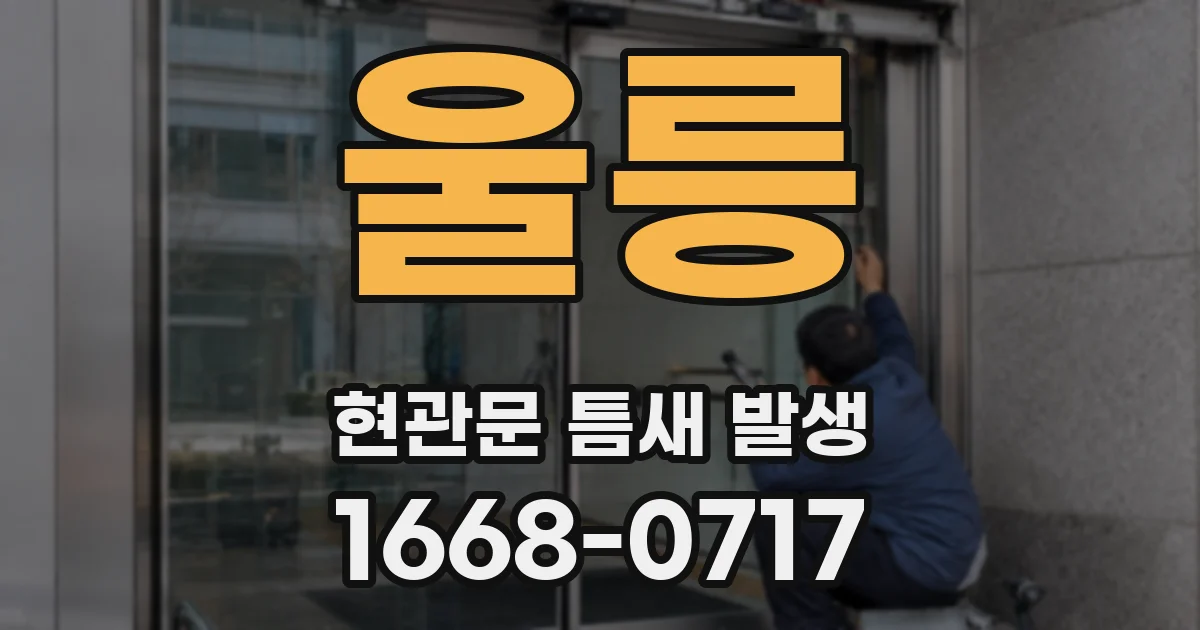 울릉 현관문 틈새 발생