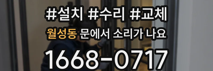 월성동 문에서 소리가 나요
