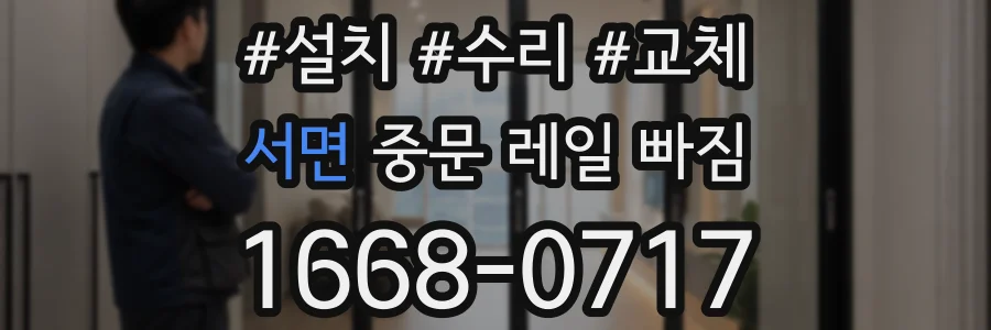 서면 중문 레일 빠짐
