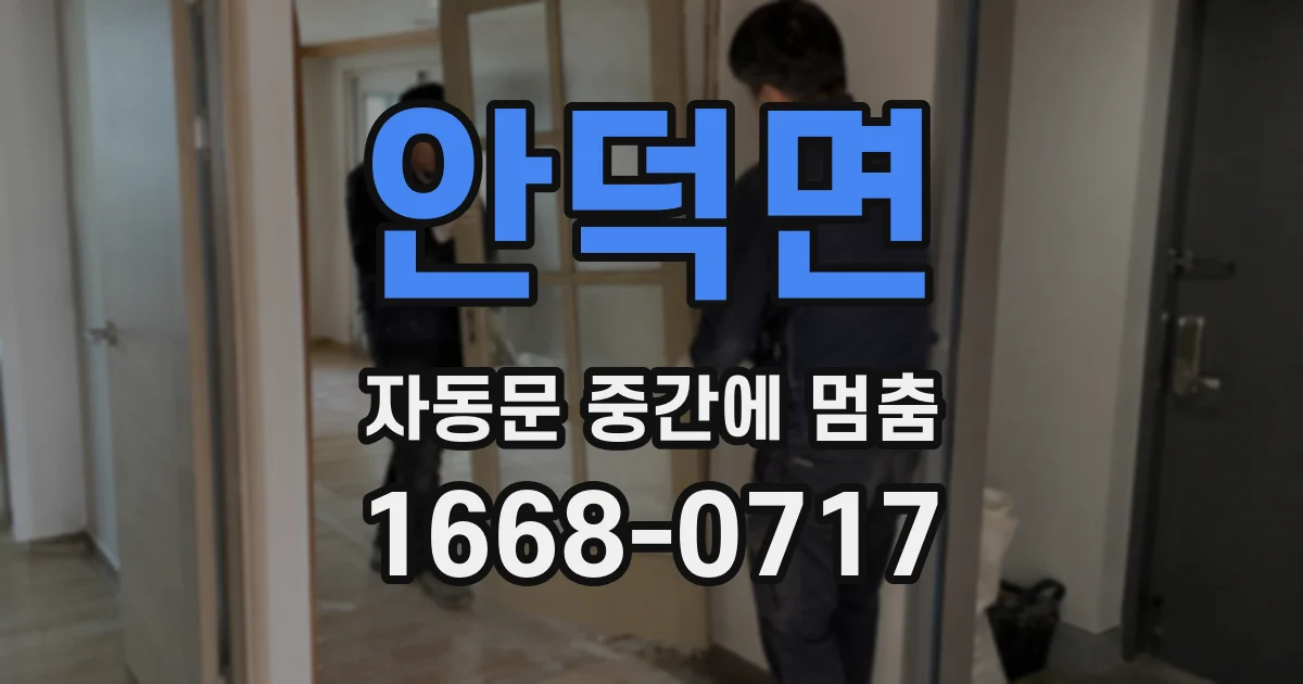 안덕면 자동문 중간에 멈춤
