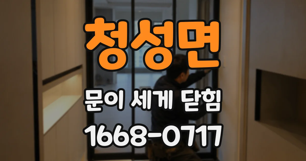 청성면 문이 세게 닫힘