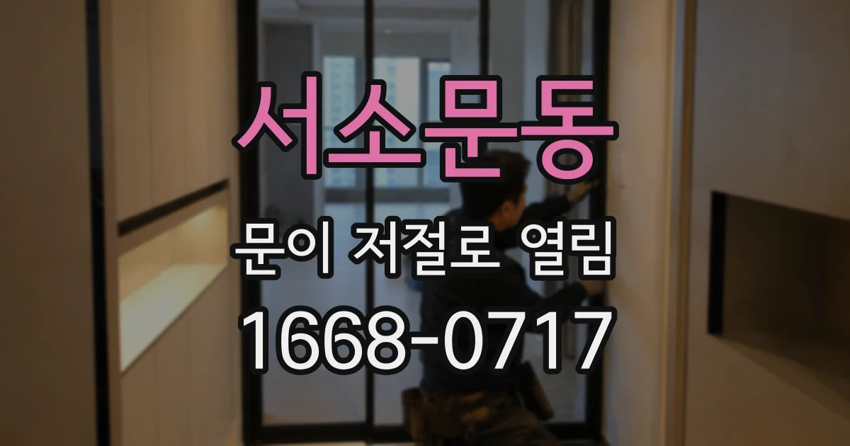 서소문동 문이 저절로 열림