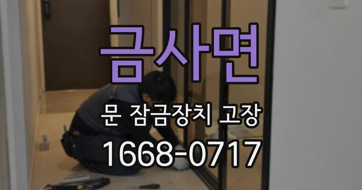금사면 문 잠금장치 고장