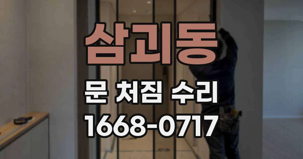 삼괴동 문 처짐 수리